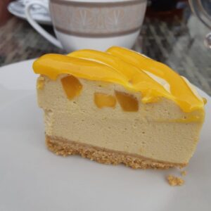 Slice of a Mango Moussecake